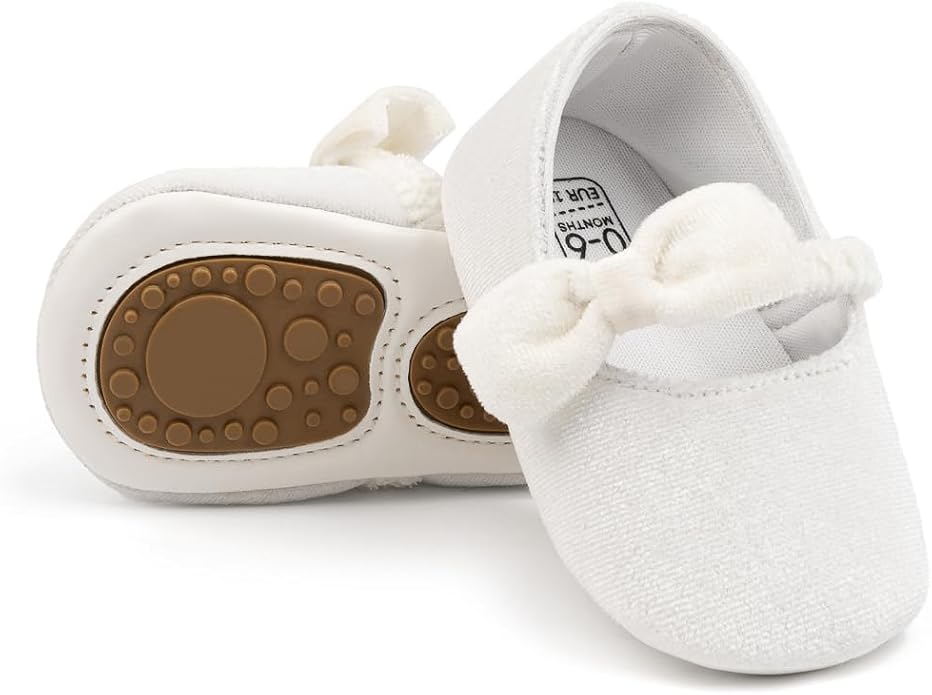 KIDSUN Infant Baby Girls Mary Jane Shoes Non-Slip Rubber Sole Ballet Slippers by KIDSUN