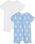 Jimonda Baby Rompers Cotton Boys Girls Short Sleeve Sleepers Pajamas Pjs | Two by JimondaBaby