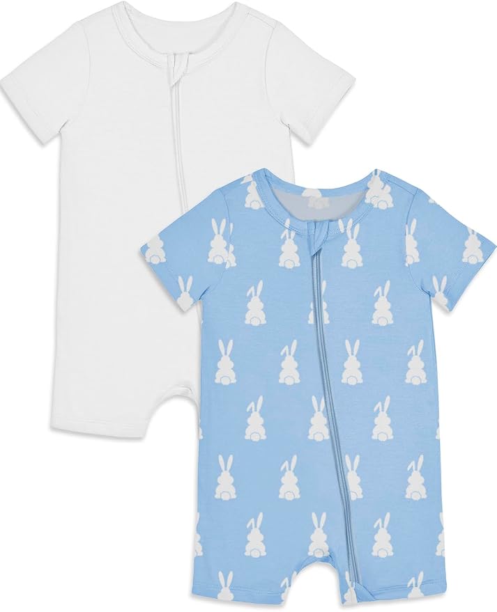 Jimonda Baby Rompers Cotton Boys Girls Short Sleeve Sleepers Pajamas Pjs | Two by JimondaBaby