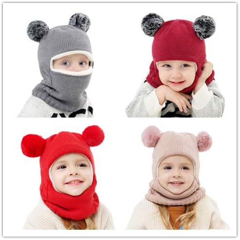 Baby Winter Hat Scarf Set, Unisex Infant Toddler Kids Hat Scarf - Image 5
