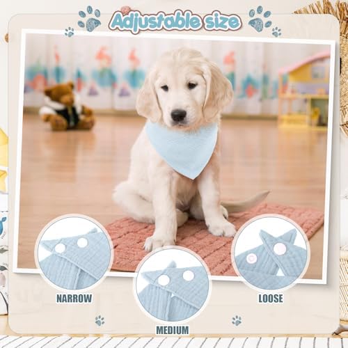 10 Pcs Muslin Cotton Triangle Dog Bandanas Reversible Pet Bibs Scarf Dog Scarves - Image 3