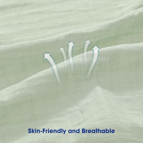 david's kids 4 Pack Baby Muslin Swaddle Blankets, 100% Cotton and Ultra Soft - Image 4