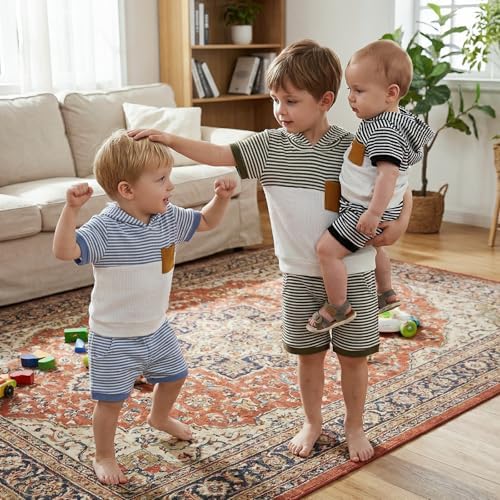 Toddler Baby Boy Hooded Dinosaur Summer Outfit Funny T-Shirt Shorts Set - Image 2