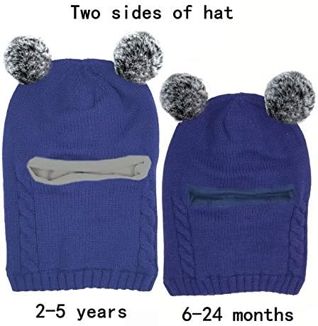 Baby Winter Hat Scarf Set, Unisex Infant Toddler Kids Hat Scarf - Image 2