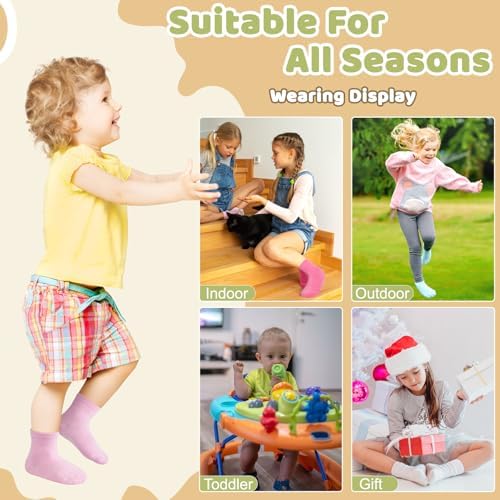 HYCLES Non-Slip Toddler Socks, Girl Grip Socks - Image 6