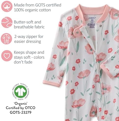 Butterblu Scout Sleep & Play 100% Organic Cotton Footed Zip Front PJs | GOTS - Image 6