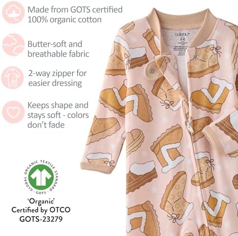 Butterblu Scout Sleep & Play 100% Organic Cotton Footed Zip Front PJs | GOTS - Image 4