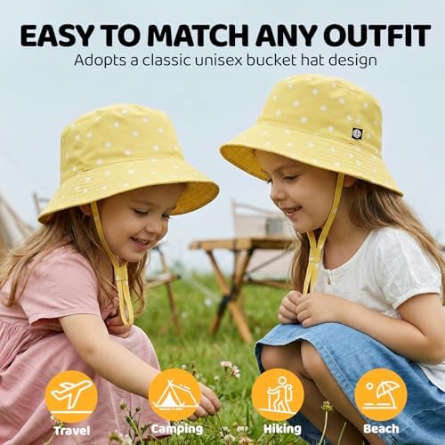 Toddler Bucket Hats UPF 50+ Baby Sun Hat Adjustable Kids Sun Protection Summer - Image 5