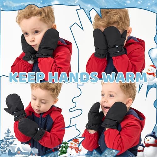 BAVST Toddler Waterproof Mittens Fleece Lined Baby Boys Girls Winter Warm Glove - Image 5