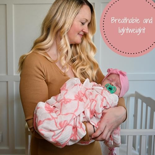 LollyBanks 100% Cotton Baby Swaddle Blankets 2 Pack, Gentle and Soft Muslin - Image 4