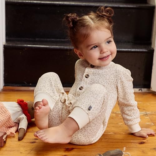 Modern Moments by Gerber Baby Henley Waffle Knit Romper - Image 5