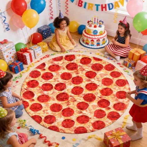 SeaRoomy Pizza Blanket, Realistic Food Funny Pizza Blanket, 60 in - Image 2