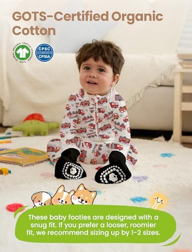 PATPAT Organic Cotton Baby Footie Pajamas - Image 2