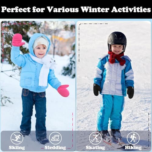 Sarfel Toddler Mittens Waterproof Toddler Gloves Baby Winter Mittens Toddler - Image 3