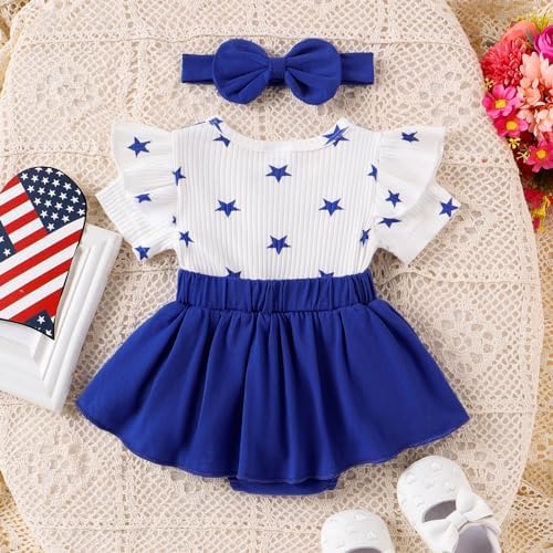 Giraropa Newborn Baby Girl Clothes Smocked Bubble Romper Dress + Socks + - Image 3