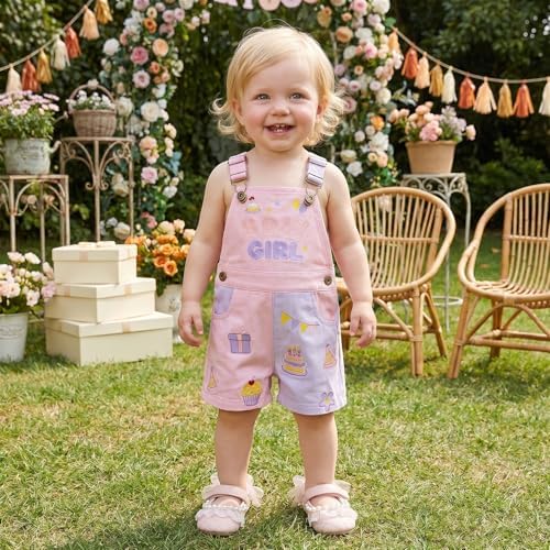 Fernvia Toddler Kids Baby Girl Boy Contrast Color Overalls Shorts Clothes - Image 4