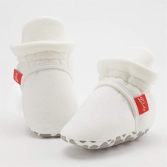 Infant Baby Boys Girls Cozy Fleece Booties Stay on Slippers Non Slip Soft - Image 4