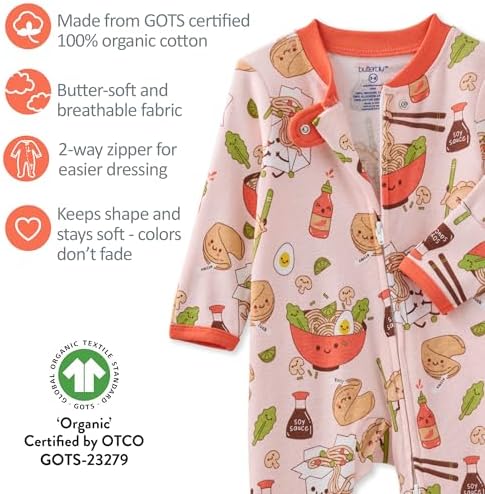 Butterblu Scout Sleep & Play 100% Organic Cotton Footed Zip Front PJs | GOTS - Image 6