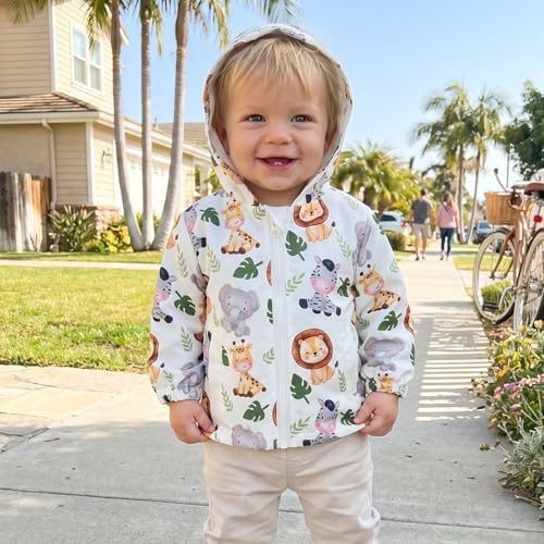 Toddler Baby Girl Windbreaker Jacket Zip Up Hoodie Long Sleeve Sweatshirt - Image 3
