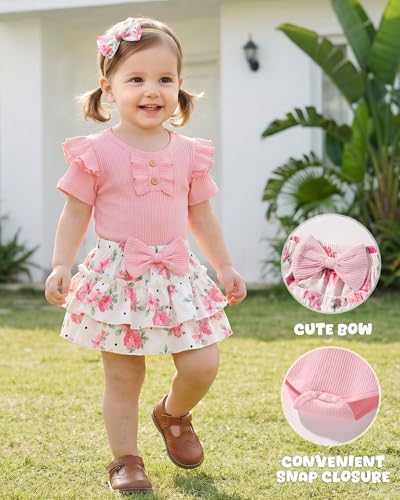 HONGTEYA Baby Girl Clothes Set Newborn Infant Summer Outfits - Image 3