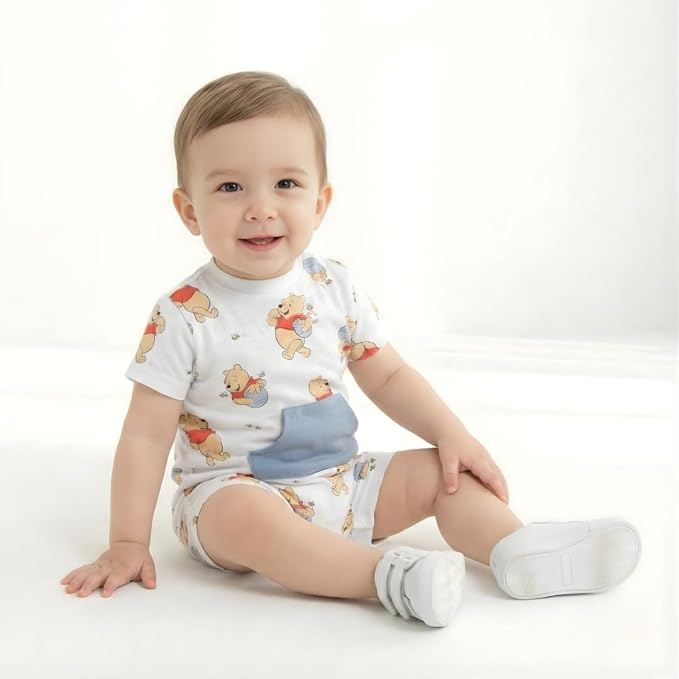 Disney Cars Pooh Mickey Stitch Baby Boys 2 Pack Romper - Image 7