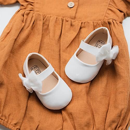 Meckior Infant Baby Girls Soft Sole Bowknot Princess Wedding Dress Mary Jane - Image 3