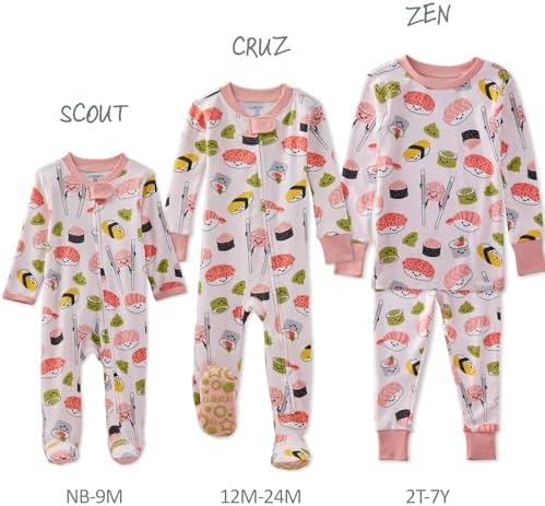 Butterblu Scout Sleep & Play 100% Organic Cotton Footed Zip Front PJs | GOTS - Image 5