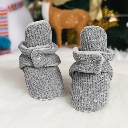 HsdsBebe Unisex Newborn Baby Cotton Booties Non-Slip Sole - Image 3
