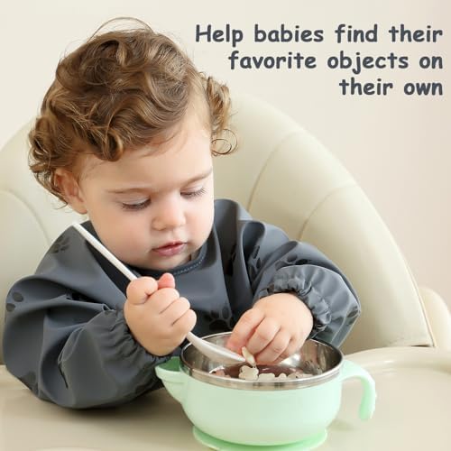 Weaning Bib with Long Sleeves & BLW, Soft and Skin-Friendly Material - Image 5