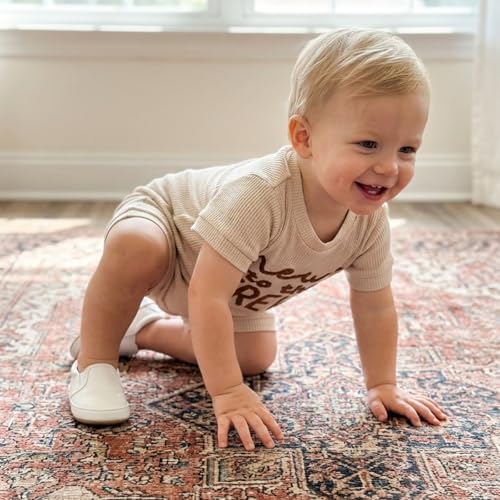 allshope Newborn Baby Boy Summer Outfit Romper Letter Embroidery Short Sleeve - Image 6
