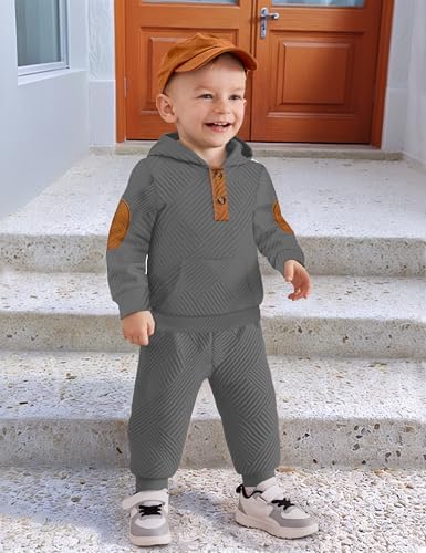Oranchids Toddler Baby Boy Clothes Long Sleeve Hoodie Sweatshirt Tops and Pants - Image 3