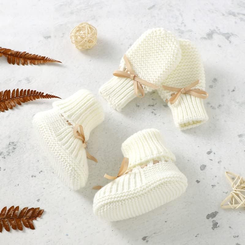 LAWKUL Baby Booties Knit Newborn Shoes Cozy First Walkers Infant Toddler Boots - Image 2