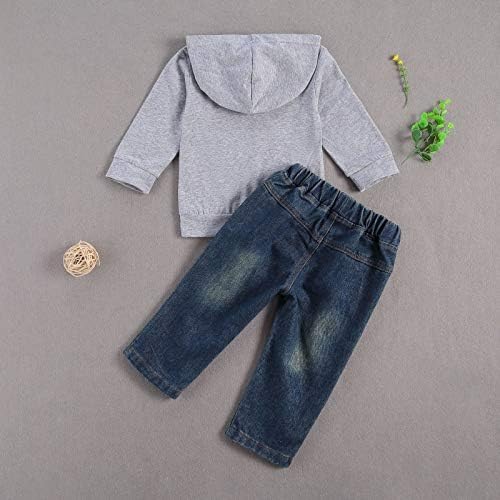fhutpw Toddler Baby Boy Outfits Hoodie Sweatshirts & Jeans Clothes Set Fall - Image 3