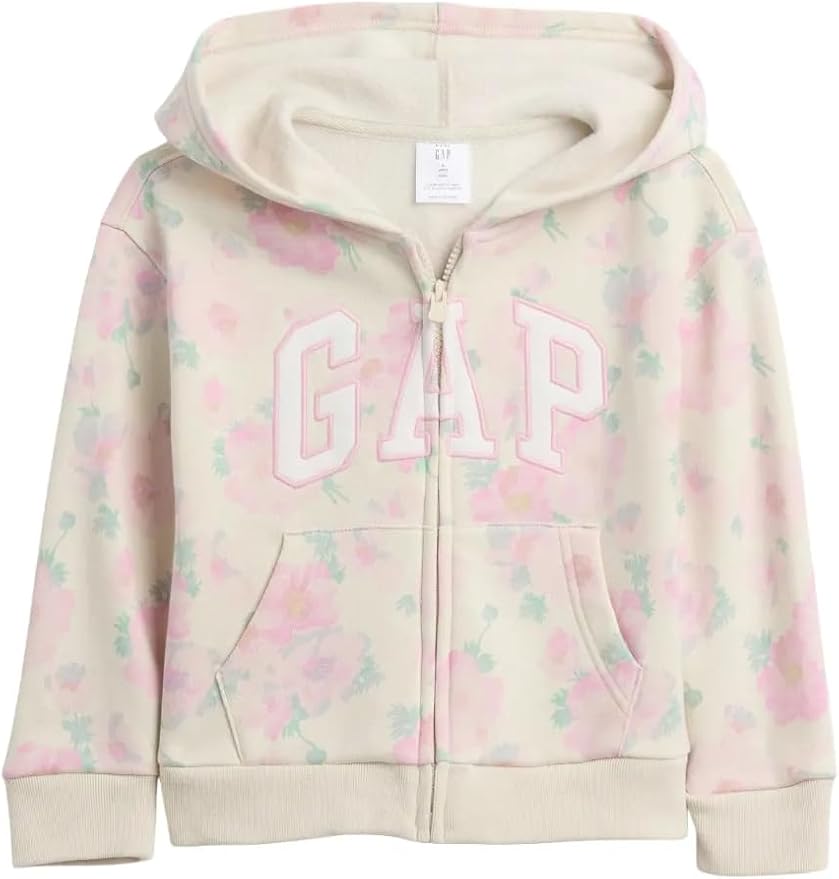 GAP Baby Girls' Logo Hoodie Hooded Full Zip Sweatshirt by GAP
