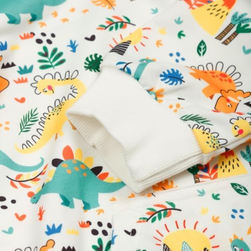 RETSUGO Baby Boys Dinosaurs Hoodie Boy Girls Truck Pullover - Image 5