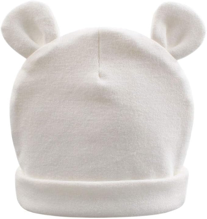 Pesaat Newborn Hospital Hat 0-12Months Preemie Boys Girls Beanie Solid Infant - Image 3