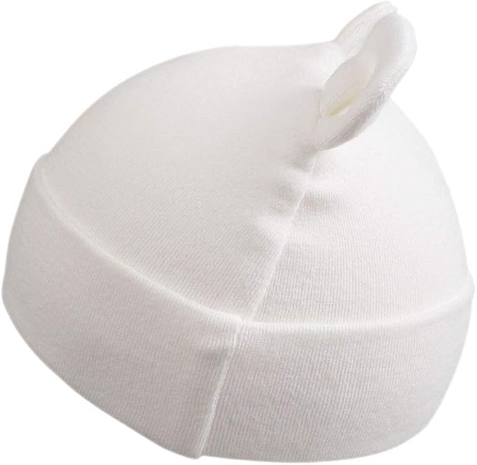 Pesaat Newborn Hospital Hat 0-12Months Preemie Boys Girls Beanie Solid Infant - Image 2