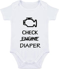 Check Engine Diaper Bodysuit by Unknown