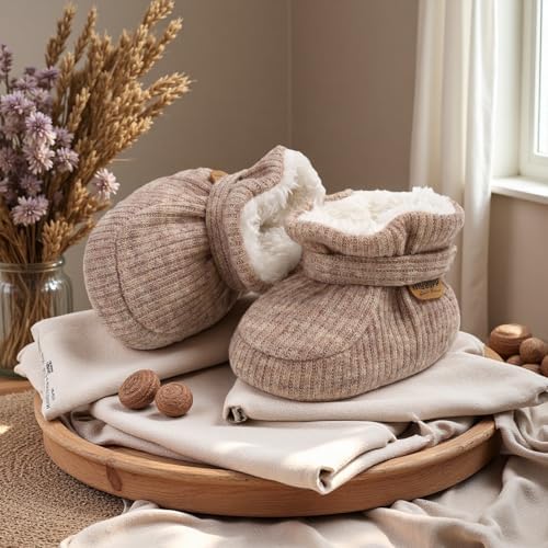HsdsBebe Unisex Newborn Baby Cotton Booties Non-Slip Sole - Image 3