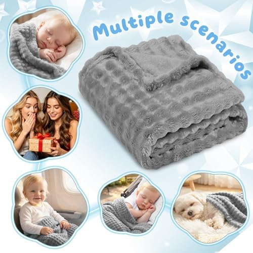 Fleece Baby Blanket for Girls Boys, Soft Cozy Cute Infant Toddler Receiving - Image 5