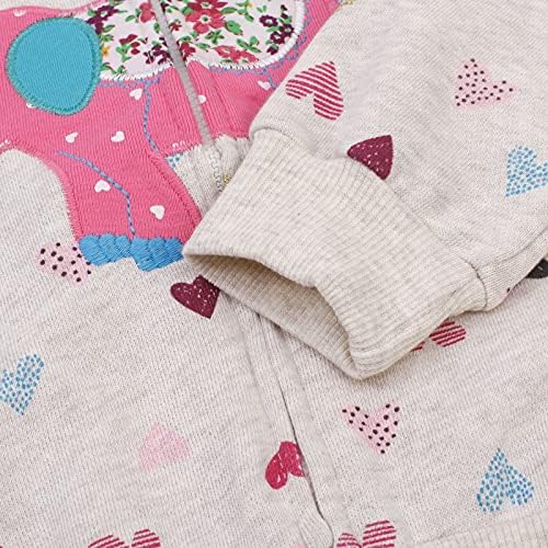 Baby Girl Zip-up Jacket Rainbow Unicorn Cotton Hoodie Sweatshirt Toddler Fall - Image 3