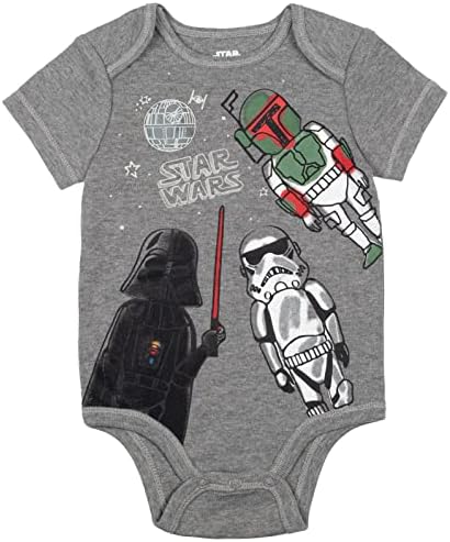 STAR WARS Baby 5-Pack Short Sleeve Bodysuits Newborn to Infant - Image 7