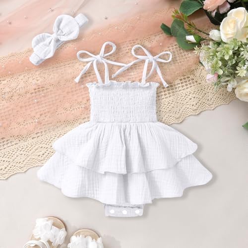 YOUNGER TREE Baby Girl Clothes Infant Summer Romper Dress Sleeveless Bodysuit - Image 2