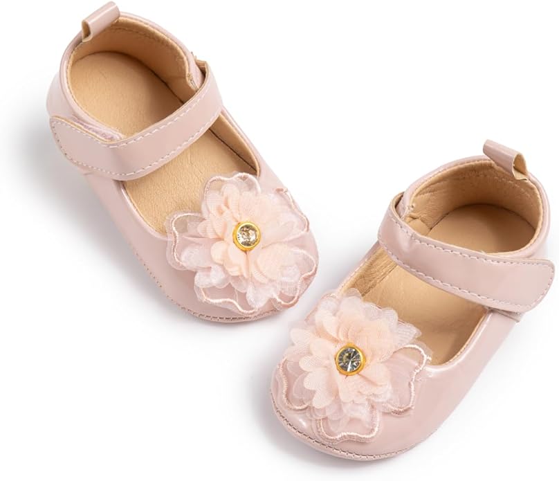 Meckior Infant Baby Girls Soft Sole Bowknot Princess Wedding Dress Mary Jane by Meckior