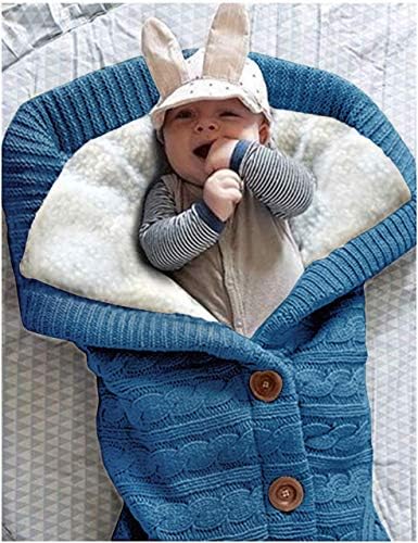 XMWEALTHY Unisex Infant Swaddle Blankets Soft Thick Fleece Knit Baby Girls Boys - Image 2