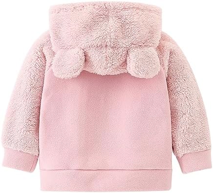 Toddler Winter Coats Baby Boys Girls Fuzzy Sherpa Fleece Jackets - Image 3