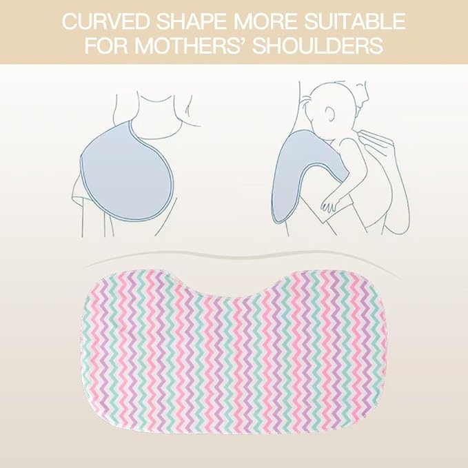 sleepyturtle Pack of 5, Baby Burp Cloths, Soft and Absorbent - Image 3
