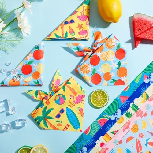 50 Pcs Summer Hawaiian Dog Bandanas Bulk Tropical Flower Pattern - Image 5