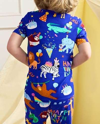 babee Reshinee Bamboo Viscose Toddler Boys Pajamas Set, Short Sleeve Kids - Image 5