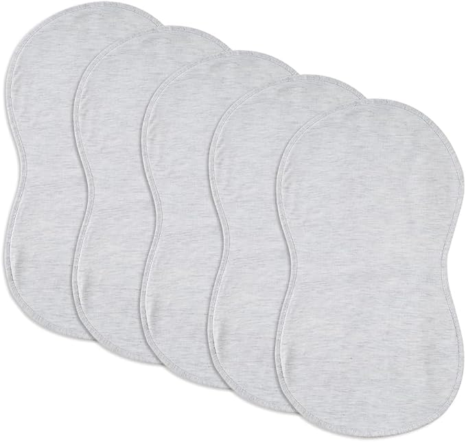 sleepyturtle Pack of 5, Baby Burp Cloths, Soft and Absorbent by sleepyturtle